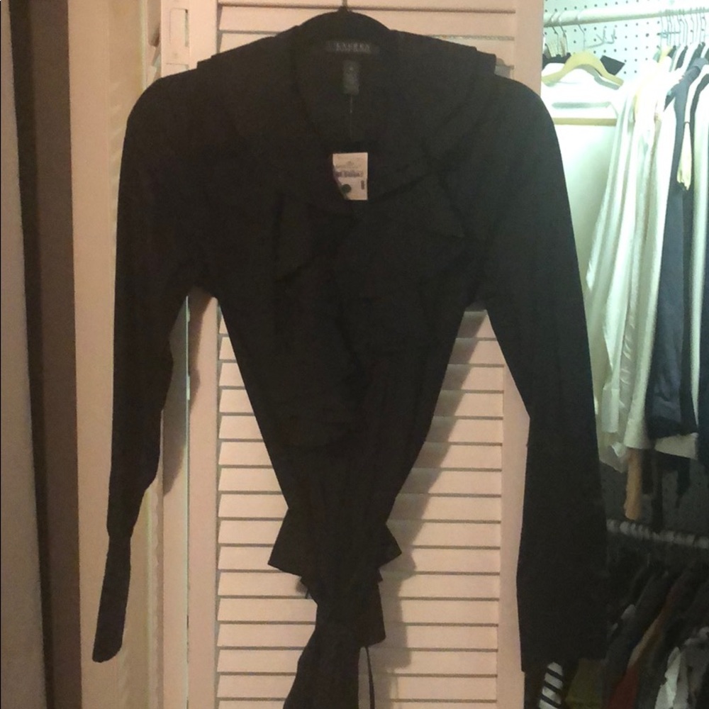 Black Ruffles Blouse